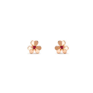 Toxse Frivole Pink Gold Flower Pink Earrings