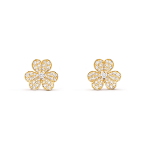 Toxse Frivole Gold Flower Diamond Earrings