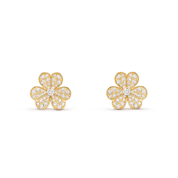 Toxse Frivole Gold Flower Diamond Earrings