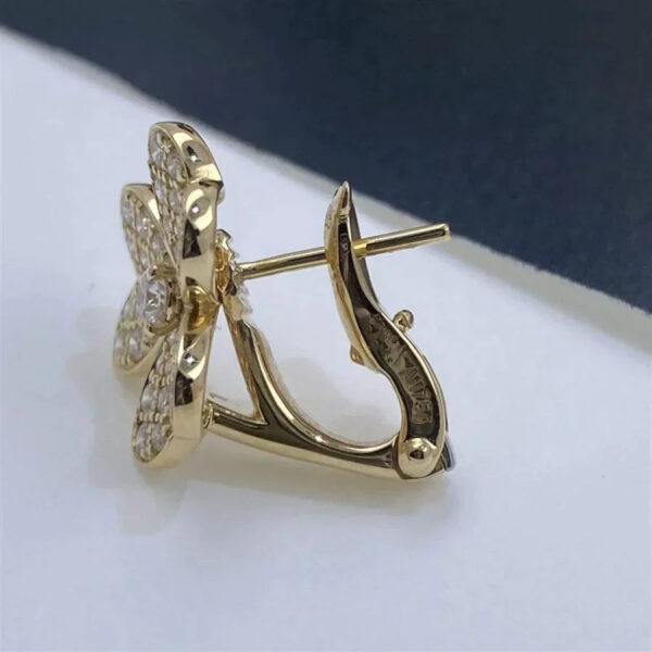 Toxse Frivole Gold Flower Diamond Earrings - Image 6