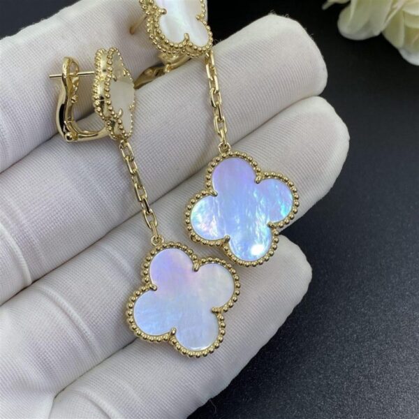 Toxse Clover White Mop Earrings 2 Motifs - Image 6