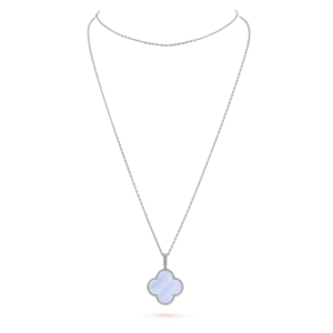 Toxse Clover Silver Chalcedony Big Clover Necklace