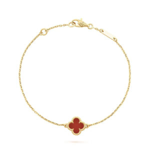 Toxse Clover Gold Carnelian Bracelet