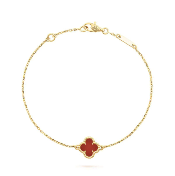 Toxse Clover Gold Carnelian Bracelet