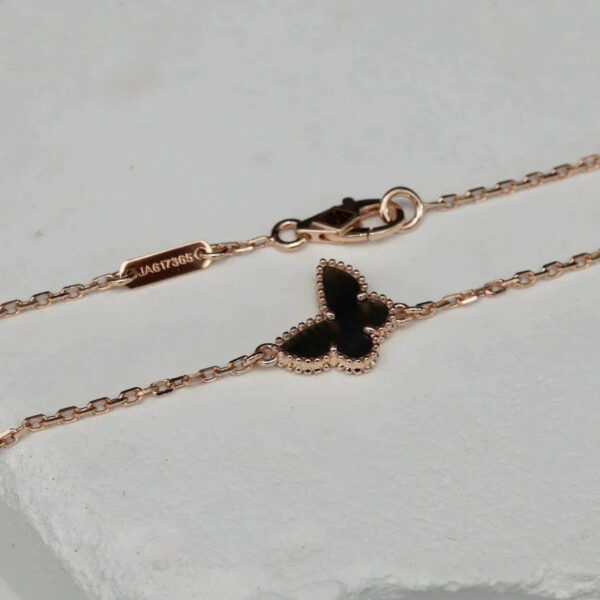 Toxse Butterfly Onyx Pink Gold Bracelet - Image 3