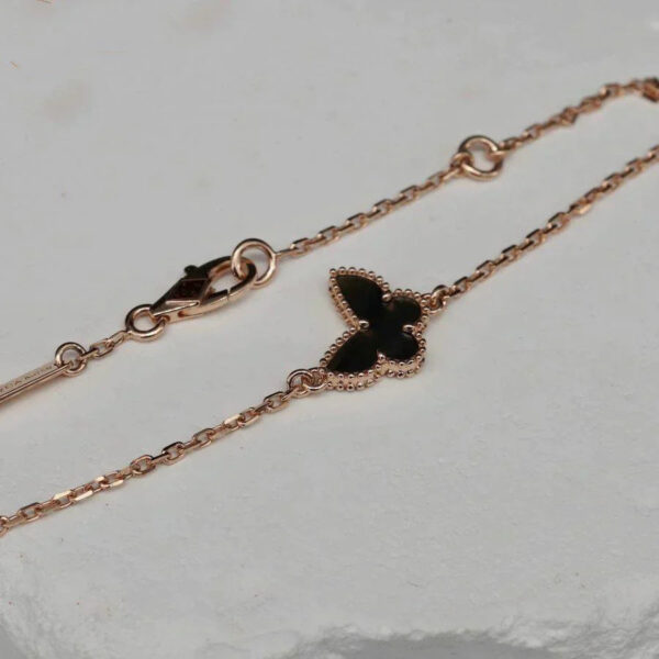 Toxse Butterfly Onyx Pink Gold Bracelet - Image 4