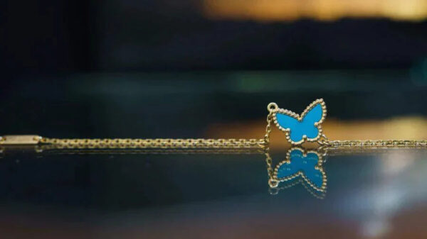 Toxse Butterfly Turquoise Gold Bracelet - Image 3