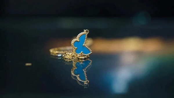 Toxse Butterfly Turquoise Gold Bracelet - Image 4