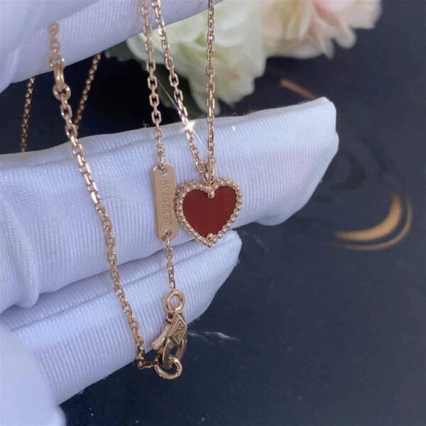 Toxse Sweet Clover Carnelian Heart Necklace - Image 3