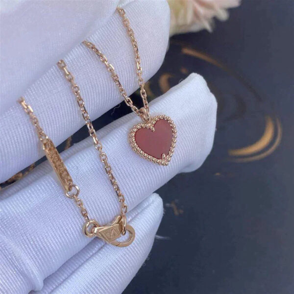 Toxse Sweet Clover Carnelian Heart Necklace - Image 4