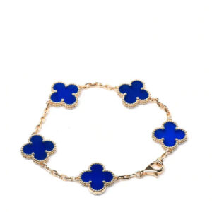 Toxse Clover Bracelet 5 Motifs Blue Agate