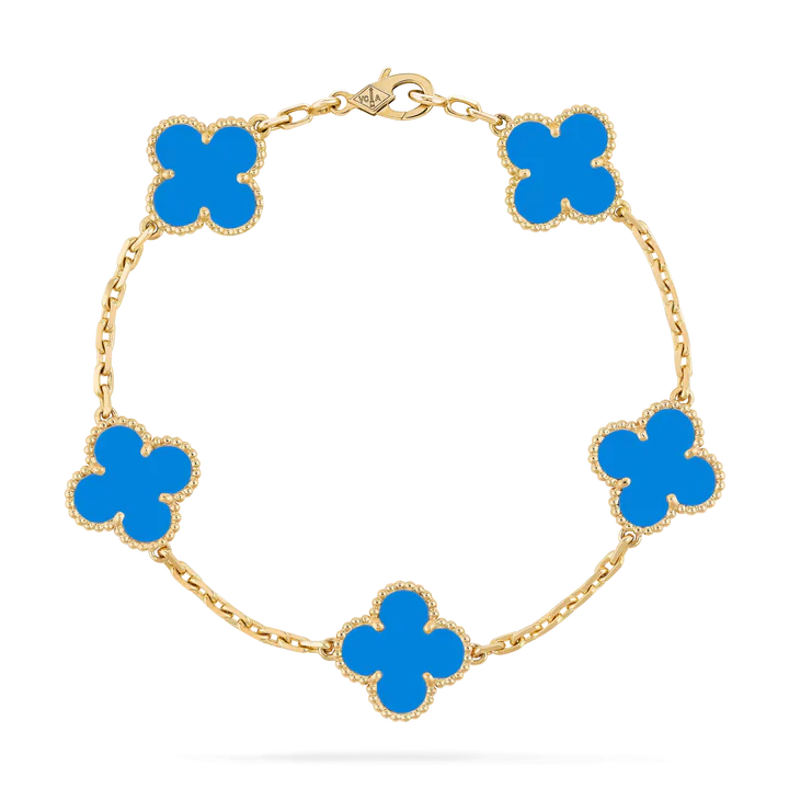 Toxse Clover Agate Gold Bracelet 5 Motifs