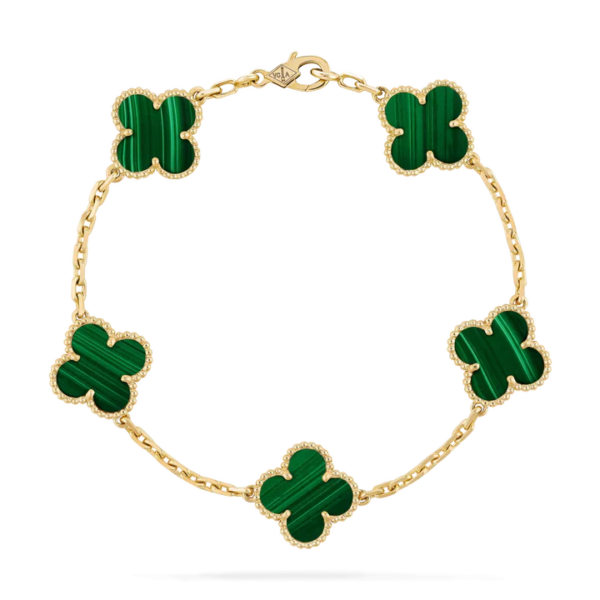 Toxse Clover Malachite Bracelet 5 Motifs