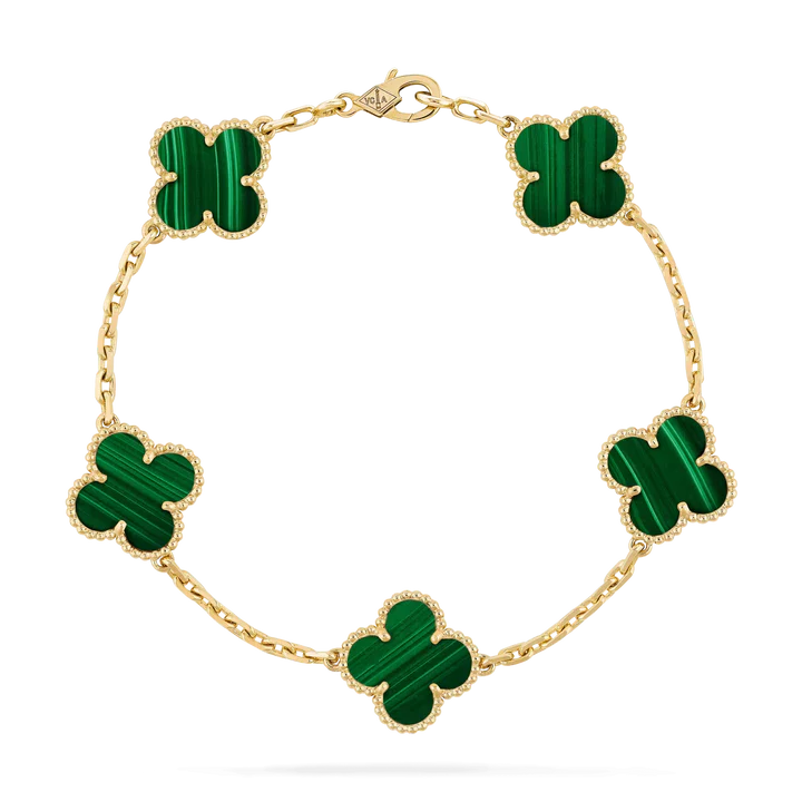 Toxse Clover Malachite Bracelet 5 Motifs