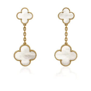 Toxse Clover White Mop Earrings 2 Motifs