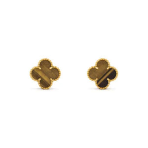 Toxse Clover Tiger Eye Earrings