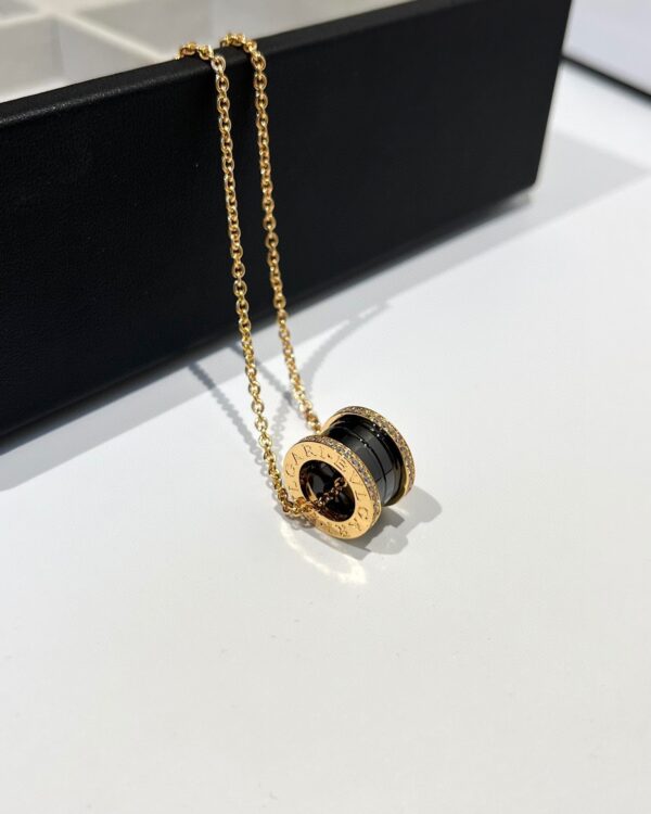 Toxse Zero 1 Black Ceramic Diamond Pink Gold Necklace - Image 6