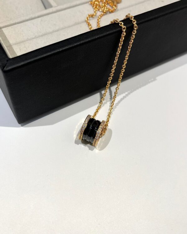 Toxse Zero 1 Black Ceramic Diamond Pink Gold Necklace - Image 5
