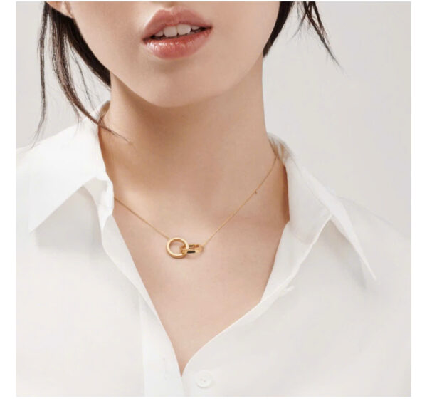Toxse T - Jewelry Double Ring Necklace - Image 6