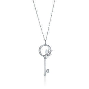 Toxse T - Jewelry Victoria Diamond Vine Circle Key Necklace