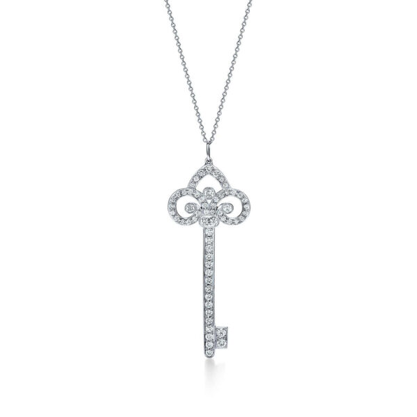 Toxse T - Jewelry Fleur De Lis Key Diamond Necklace